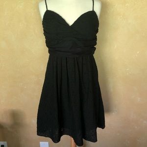 SPEECHLESS eyelet spaghetti strap hash tie dress